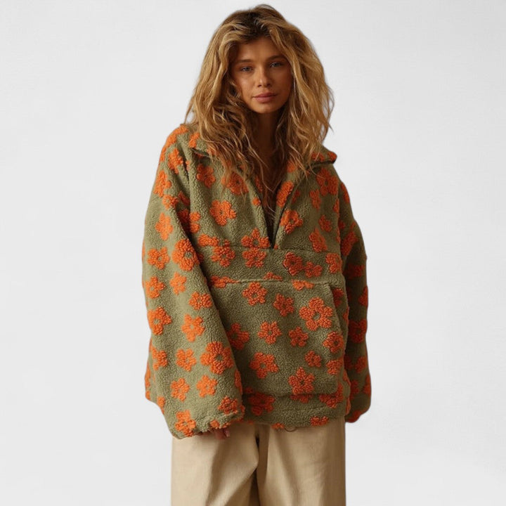 Lily | Flower Fleece Pullover