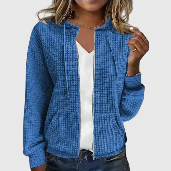 Indry | Textured Zip Cardigan