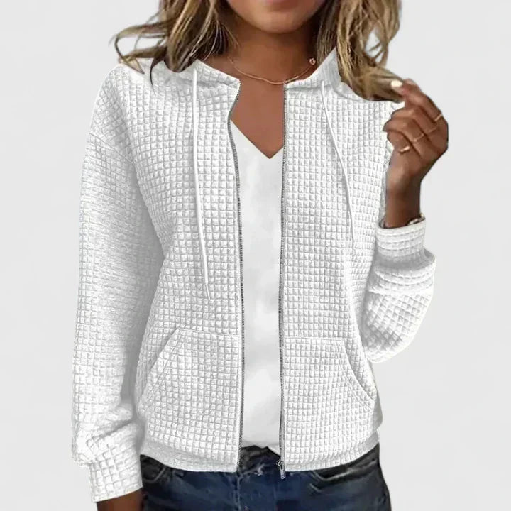 Indry | Textured Zip Cardigan