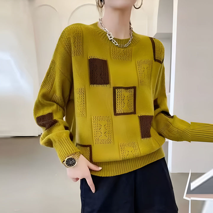 Annalene | Modern Patch Knit Sweater