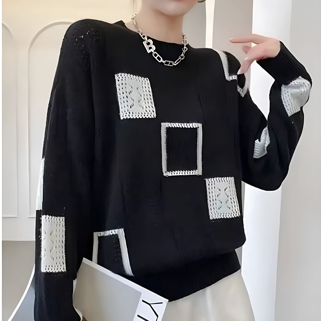 Annalene | Modern Patch Knit Sweater