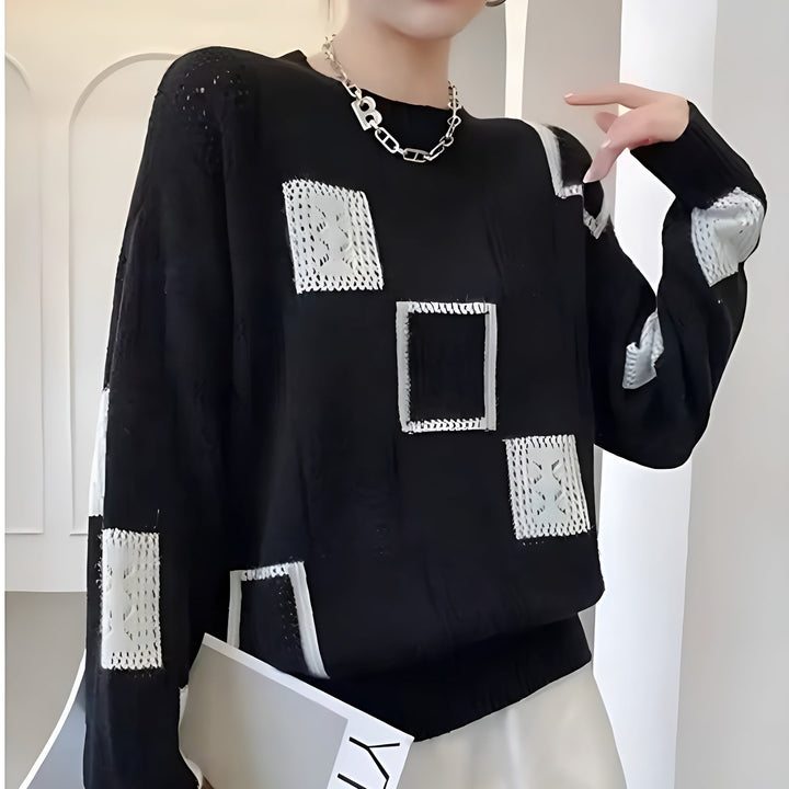 Annalene | Modern Patch Knit Sweater