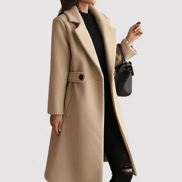Kiki | Wool Blend Coat with Belt