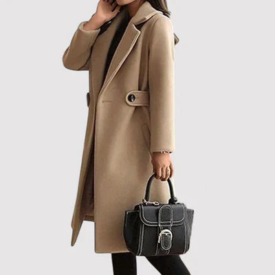 Kiki | Wool Blend Coat with Belt