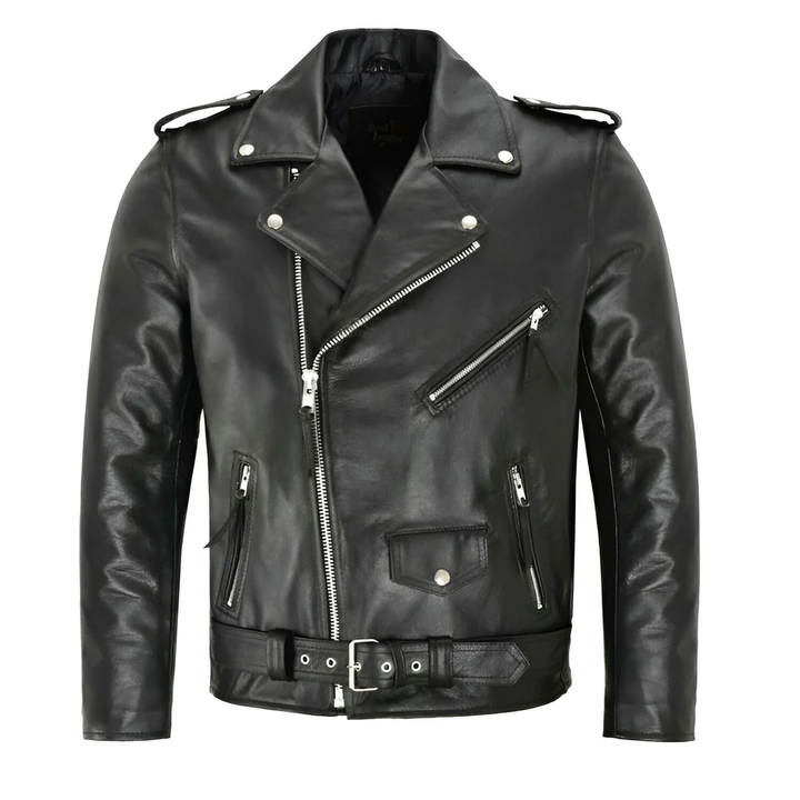 Kevin | Classic Leather Biker Jacket