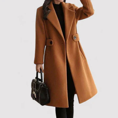 Kiki | Wool Blend Coat with Belt