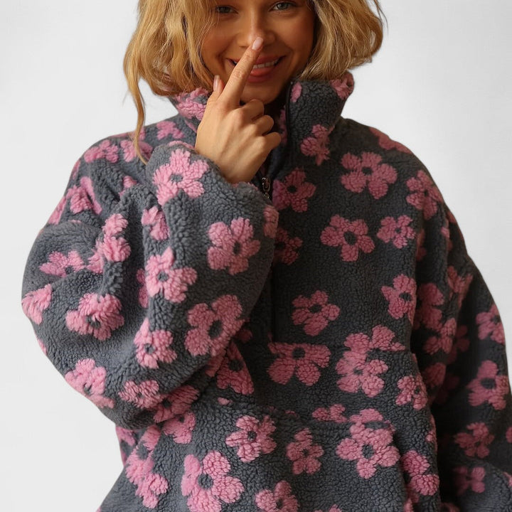 Lily | Flower Fleece Pullover