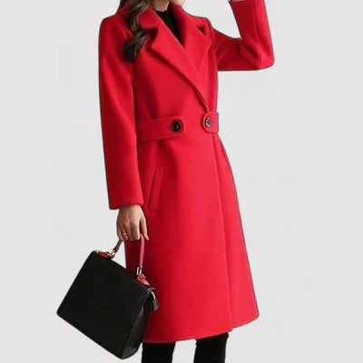 Kiki | Wool Blend Coat with Belt