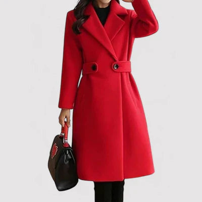 Kiki | Wool Blend Coat with Belt