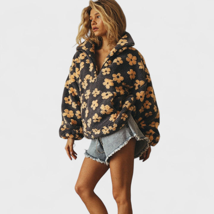 Lily | Flower Fleece Pullover