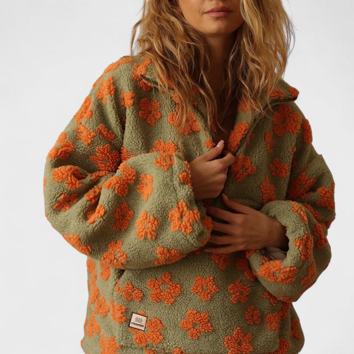 Lily | Flower Fleece Pullover