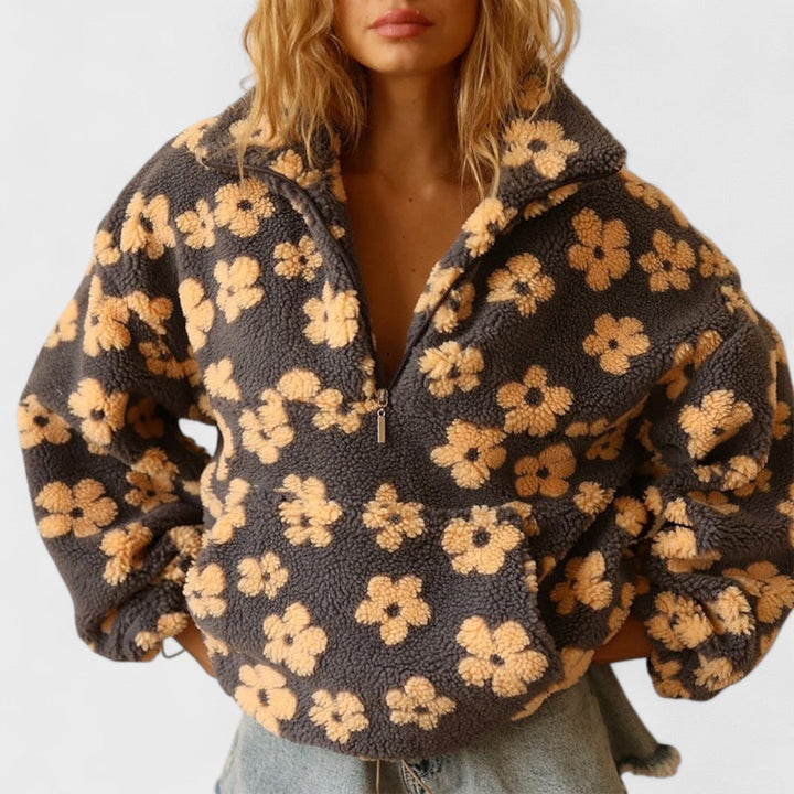 Lily | Flower Fleece Pullover