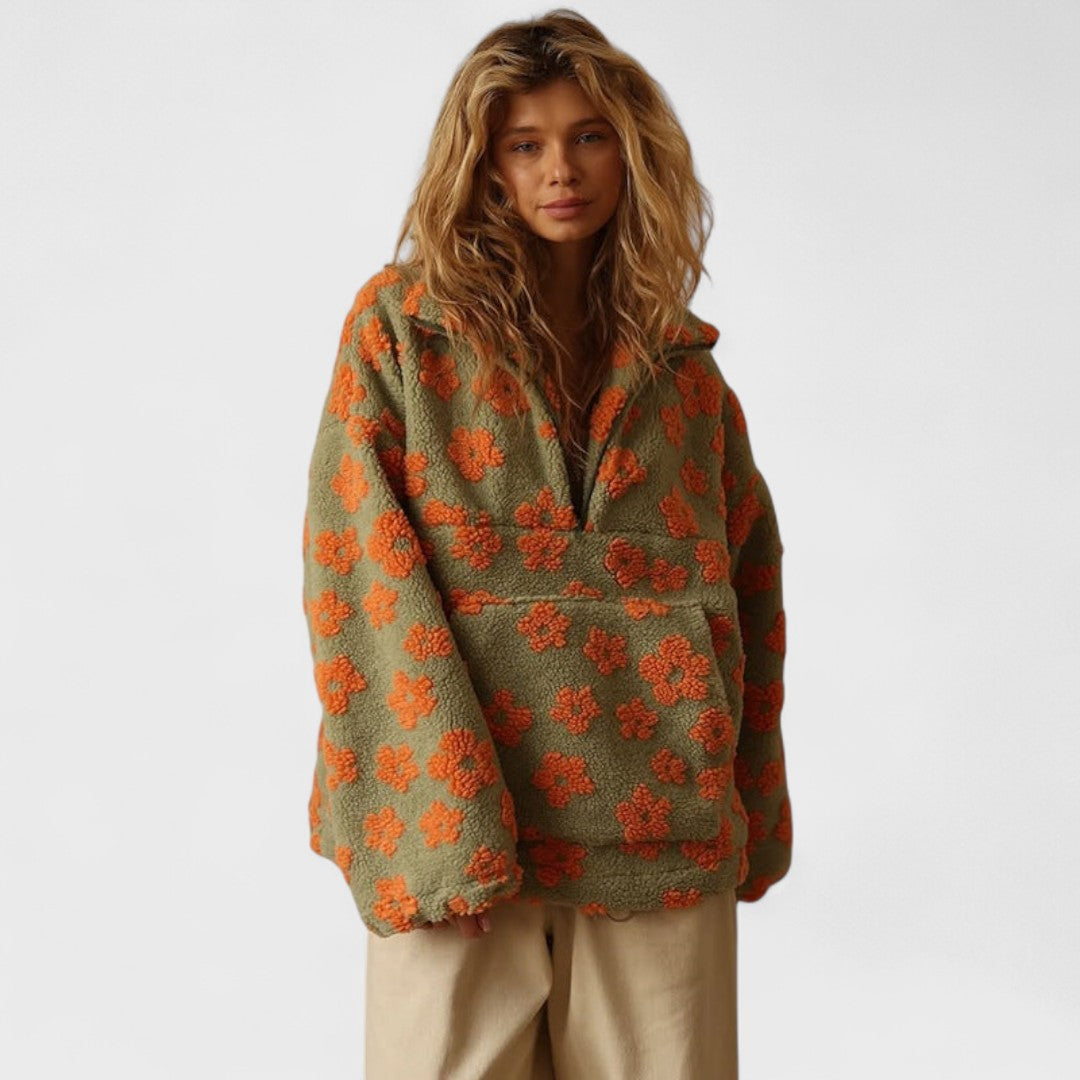 Lily | Flower Fleece Pullover