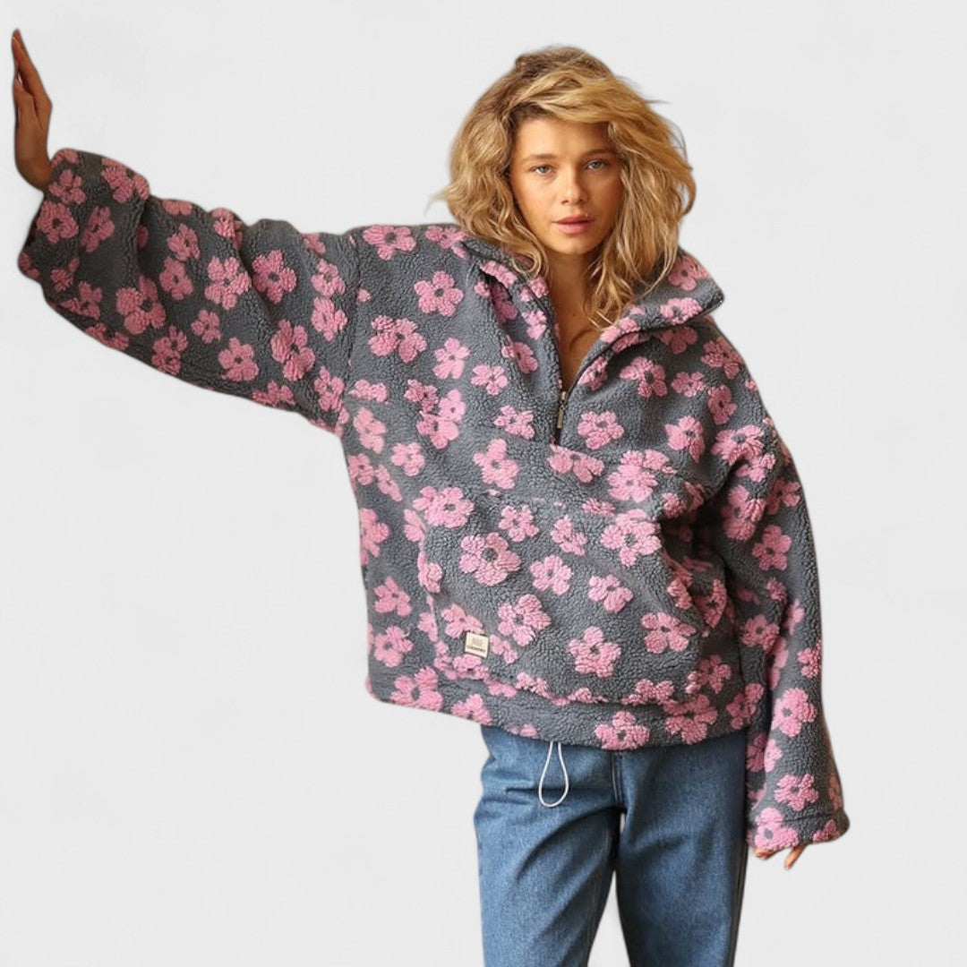 Lily | Flower Fleece Pullover