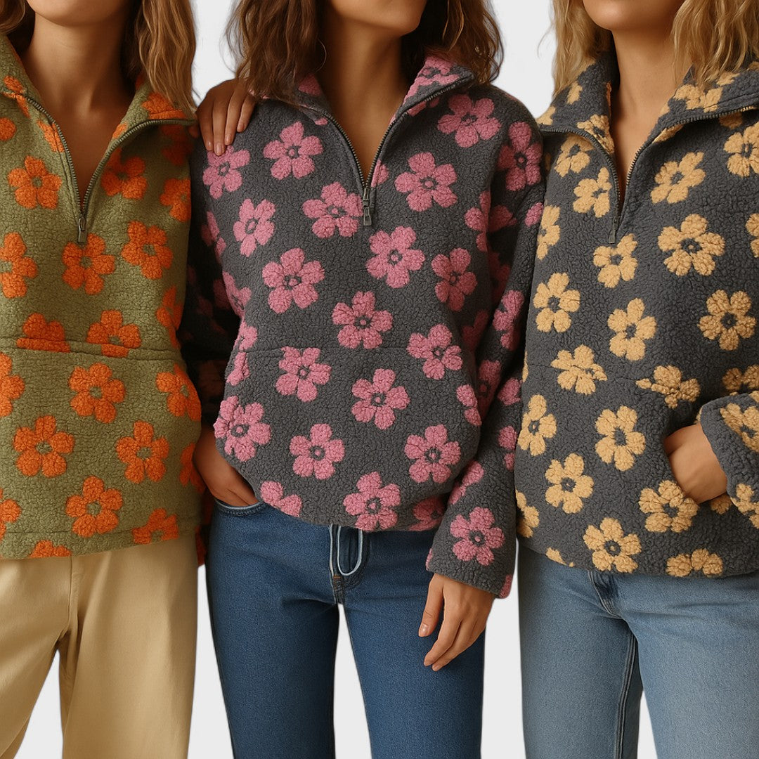Lily | Flower Fleece Pullover