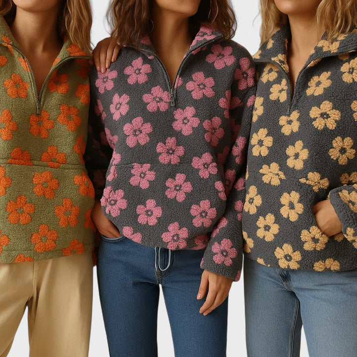 Lily | Flower Fleece Pullover