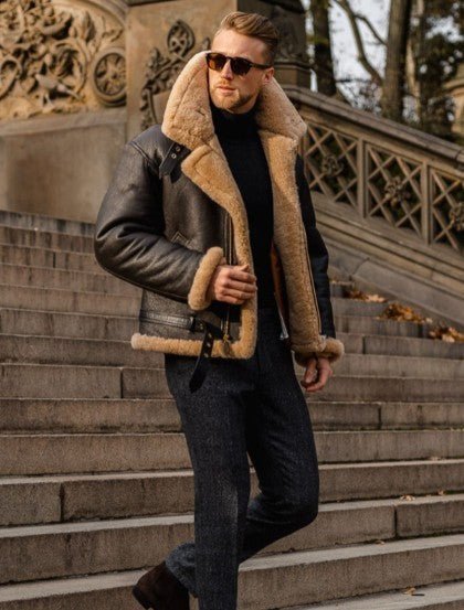 Martijn | Shearling Aviator Jacket