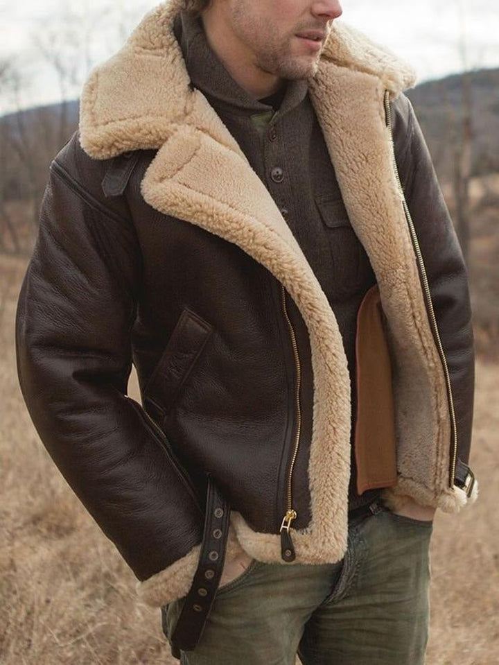 Martijn | Shearling Aviator Jacket
