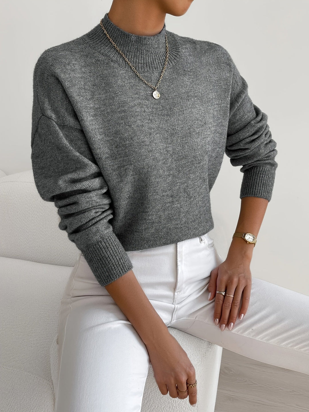 Tara | Mock Neck Sweater