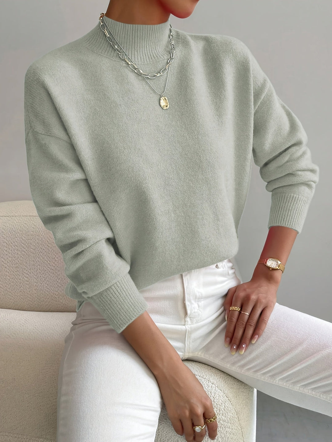 Tara | Mock Neck Sweater