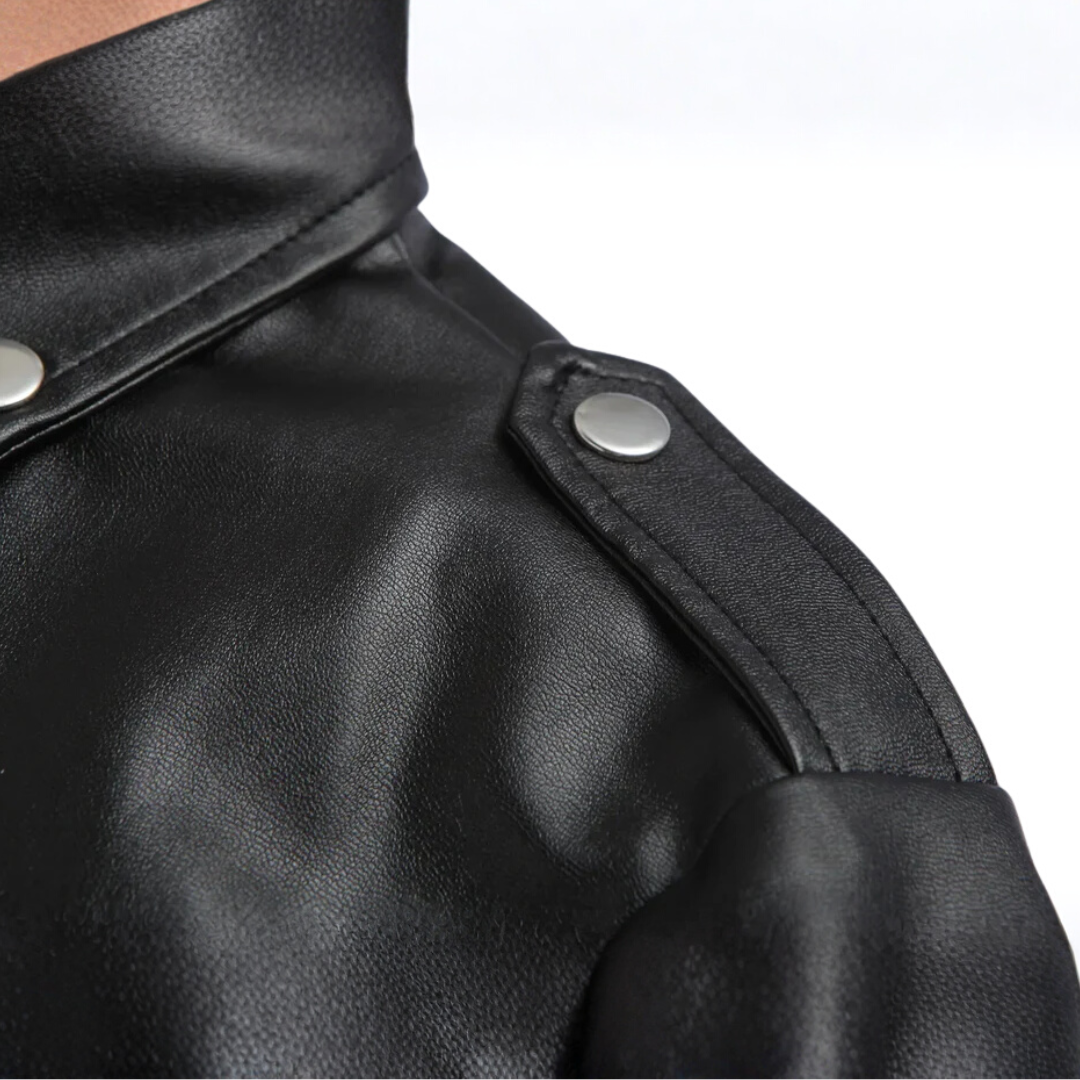Kevin | Classic Leather Biker Jacket