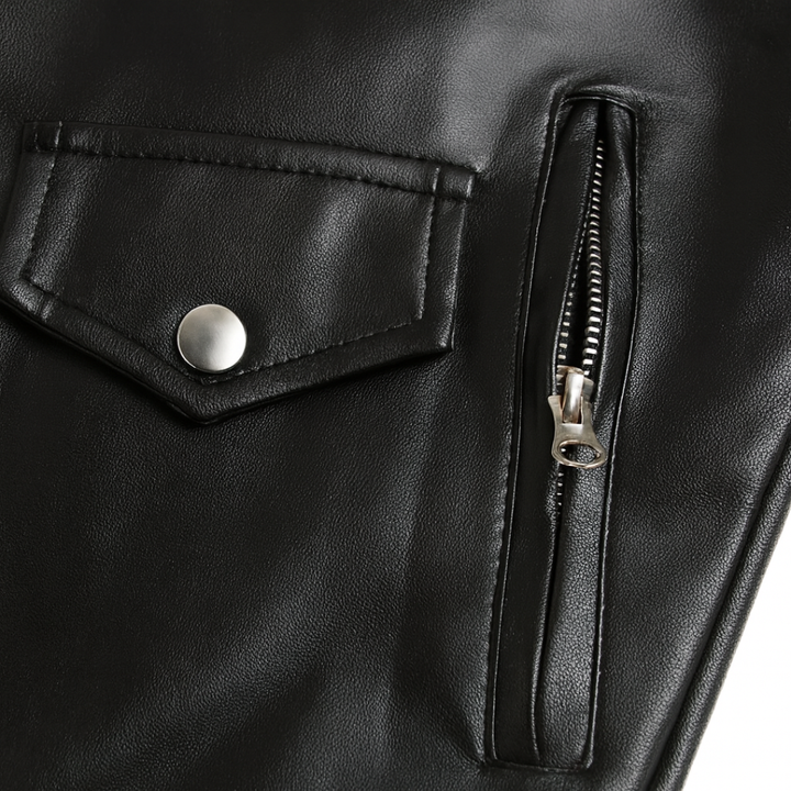 Kevin | Classic Leather Biker Jacket